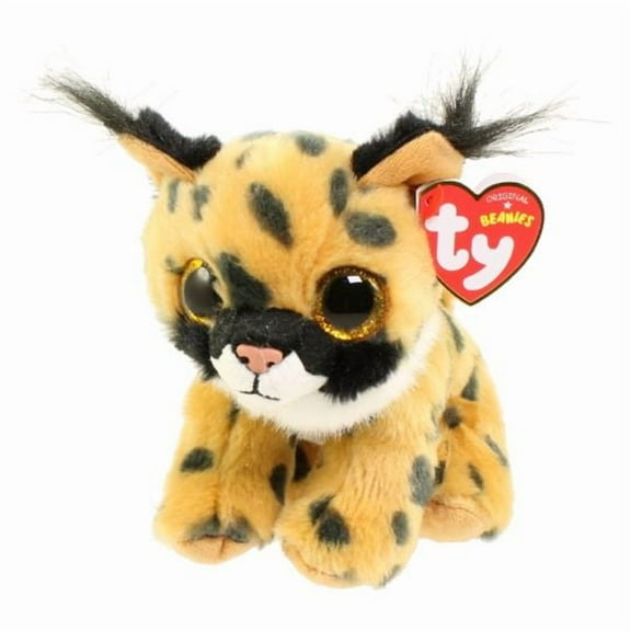 Ty Beanie Baby – LARRY the Lynx (REGULAR SIZE 6" Plush)(BONUS 1 FUN CHOPS)