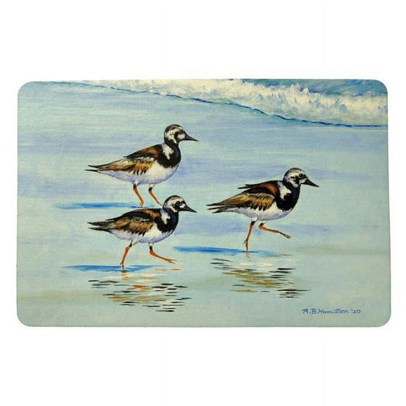 Betsydrake DM1183 18 x 26 in. Ruddy Turnstones Door Mat Small