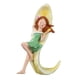 thumbnail image 5 of Estatua de niña con plumas, figura de niña, pieza decorativa de resina, adorno de escritorio, decoración del hogar para tocador, comedor, entrada Verde Amarillo, 5 of 9