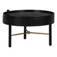 thumbnail image 6 of Round Rotating Top Coffee Table With Hidden Storage Compartment Metal Leg Circle Coffee Table Cocktail Table For Living Room, 6 of 9