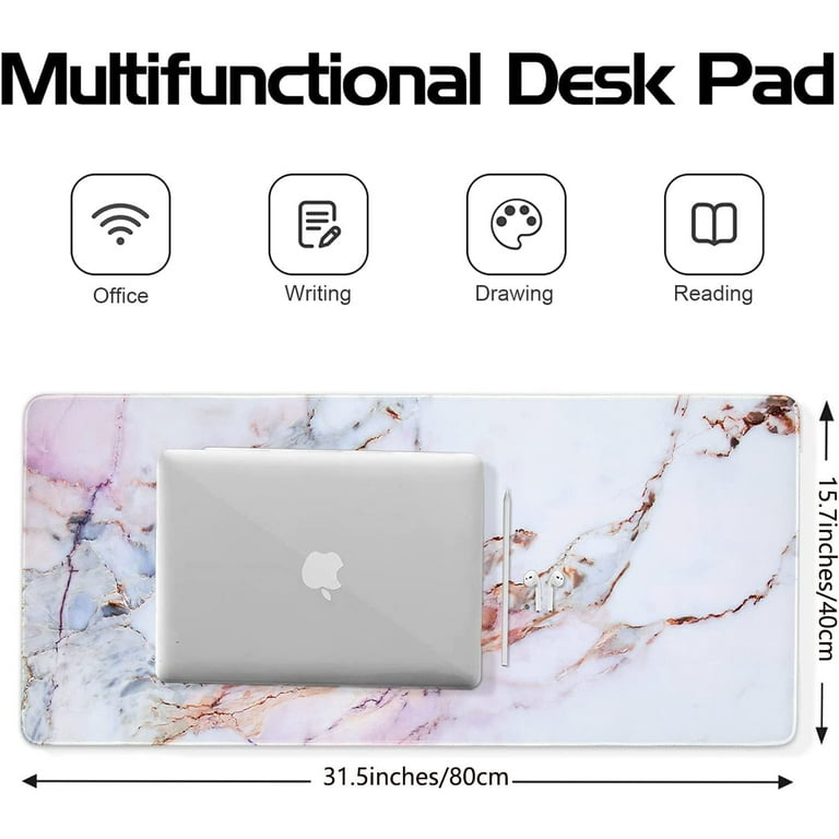 Large Mouse Pad, XXL Gaming Mousepad, Desk Mat For Desktop, Thick Rubber, Big & Long Size Stitched Edges Full Pad Laptop Computer Extended 35 4 X 15 7 In Simpl