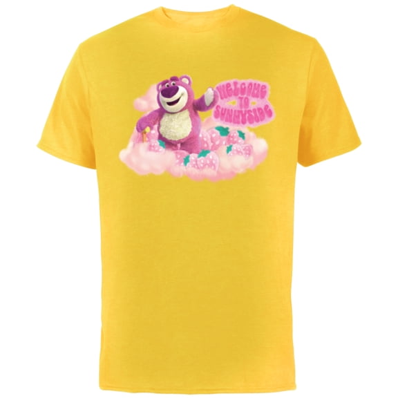 Disney and Pixar’s Toy Story 3 Lotso Welcome to Sunnyside - Short Sleeve Cotton T-Shirt for Adults - Customized-Yellow