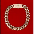 thumbnail image 5 of 14k Real Gold Miami Cuban Link Chain with Zirconia Box Lock Necklace and Bracelet , 5.2mm - 11mm Real 14K Yellow Gold, 14k Gold Chain (Width:9.2mm; Necklace length:7.5;), 5 of 10