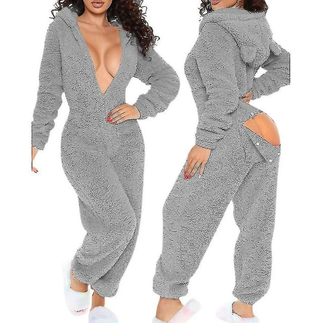 Grenouillère Pyjama Longue Chaude Brossée Justaucorps