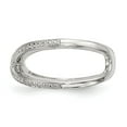 thumbnail image 3 of White Sterling Silver Ring Band Fashion Closed Back Diamond Round Clear, 3 of 4