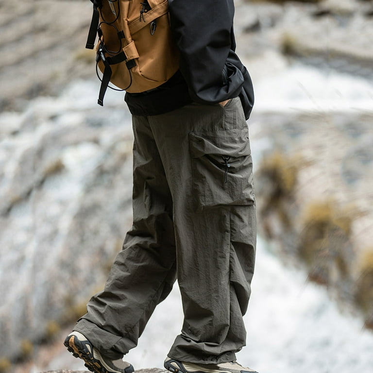 Penkiiy Y2K Men Casul Pants Gothic Baggy Cargo Sweatpants