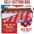 thumbnail image 2 of 2 Pack - Red Polka Dot Print Rolls 52 Inch X 100 Picnic/Party Plastic Tablecloth Roll, Disposable Picnic Colored Table Cloth on a Roll, 2 of 8