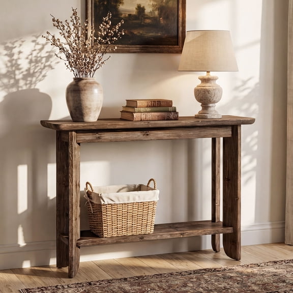 Tribesigns Solid Wood Console Table, Small Entryway Table for Living Room, Entrance