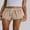 Beige, variant on Rdhnmea Women’s Striped Print Boxer Shorts Elastic Waist Lace Trim Shorts