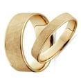 thumbnail image 3 of Pompeii3 Channel Brushed Wedding Band Set - 14K Yellow Gold, Men's & Women's, Comfort Fit, 3 of 5
