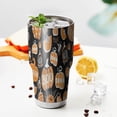 thumbnail image 3 of 30oz Halloween Pumpkin Doodle Pattern Tumblers Stainless Steel Tumbler with Lid and Straw,Vacuum Insulated Double Wall Travel Tumbler Cups Mug with Cleaning Brush for Coffee,Tea, 3 of 7