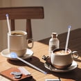 thumbnail image 6 of 5.8 Inches Coffee Spoons,Stirring Spoons,Long Handle Iced Tea Spoon,Exquisite Glass Teaspoons,Ice Cream Spoons,Decorative Espresso Spoons for Latte Tea Dessert Yogurt and Cocktail(Blue), 6 of 6
