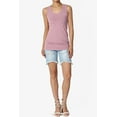 thumbnail image 6 of TheMogan Women's Basic Scoop Neck Racerback Stretch Cotton Tank Top Sleeveless Sporty Tee Light Rose 1X, 6 of 7