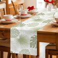 thumbnail image 5 of Table Runners 70 Inches Long Dress Scarves, Sage Green Palm Leaves Farmhouse Coffee/Dining/Kitchen Table Decor, Holiday Table Runner, Tropical Botanical Summer 13x70 Inch, 5 of 9