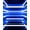 Blue, Pattern 1, variant on ODIKA 4'x6' Machine Washable Non-Slip Area Rug, LED Enhanced Reversible with and Stripe Design High Traffic Rug, Blue, 66361