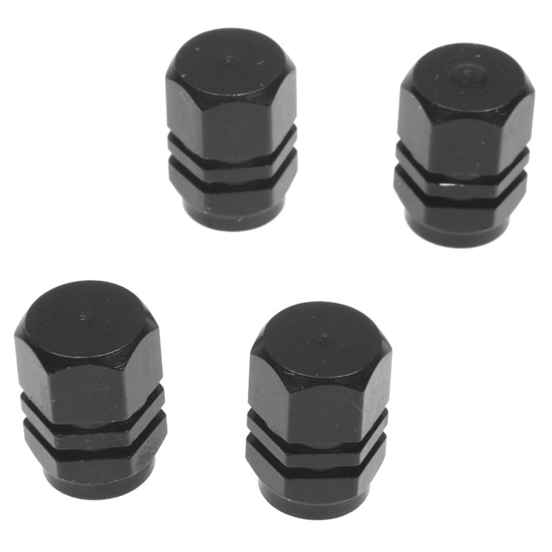 JUSTTOP Car Tire Valve Stem Caps, 12pcs Air Caps Cover, Universal For Cars,  SUVs, Bike, Trucks And Motorcycles-Black