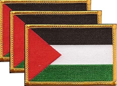 NEW 2.5 x 3.5" FREE SHIPPING 3 PALESTINE FLAG EMBROIDERED PATCHES IRON-ON 