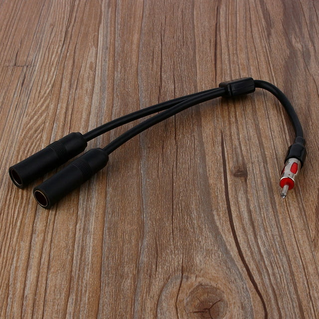 Car Antenna Extension Cord, Better Sound Transfer Perfect Replacement 2 Female To 1 Male Antenna Adaptor For Automobile