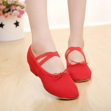 

〖Yilirongyumm〗 Red 38 High Heels For Women Ladies Dancing Prom Ballroom Latin Ballet Dance Singles Shoes