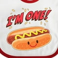 thumbnail image 4 of Inktastic Im One Hot Dog First Birthday Boys or Girls Baby Bib, 4 of 4