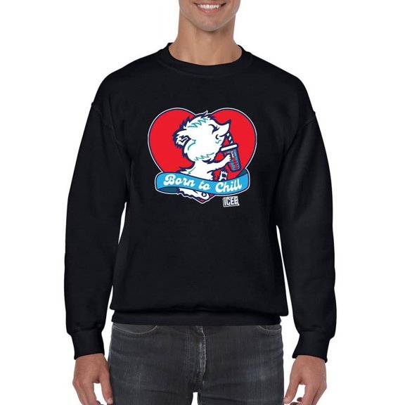Born To Chill Heart - Cozy Polar-Bear ICEE Graphic Men's Sweatshirt