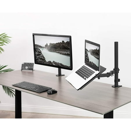 Vivo Single Laptop Notebook Desk Mount Stand Fully Adjustable Extension With C Clamp V001l Canada Vivo Single Laptop Notebook Desk Mount, Laptop Desk Clamp Standard