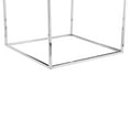thumbnail image 4 of Zen 24 Inch Side End Table, Square, Polished Blue Top, Chrome Metal Finish, 4 of 5