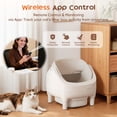 thumbnail image 3 of Furmax Automatic Cat Litter Box Self Cleaning – Smart WiFi App Control, Open Top Design, 15L Large Capacity, Odor Control, Quiet Litter Box for Multiple Cats (White), 3 of 7