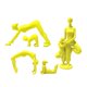 thumbnail image 5 of 5 Piezas Figura Resina Estatua Postura Escultura Decorativa Ornamentación Creativa adecuada para regalo decoración de hogar oficina jardín, 5 of 9