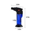 thumbnail image 3 of Refillable Adjustable Blue Flame Torch Lighter with Safety Lock Super Strong Blue Flame Windproof for Kitchen Outdoor Barbecue & More Kitchen Appliance, 3 of 6
