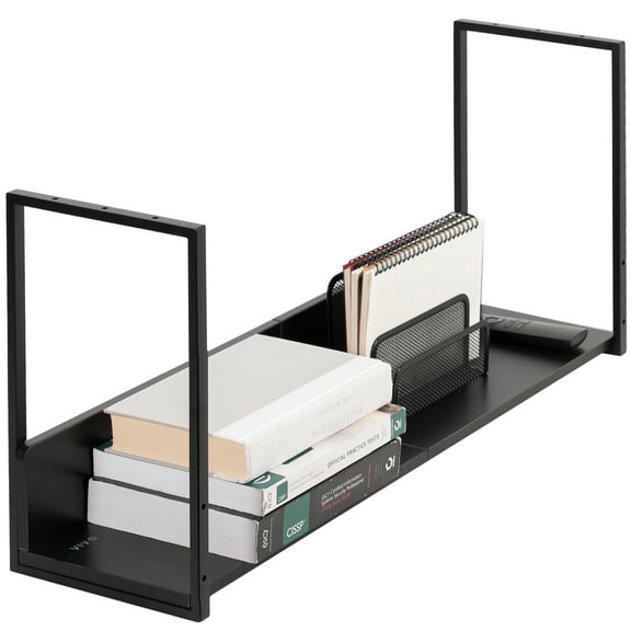 VIVO Black 30" Under Desk Shelf Storage Organizer System