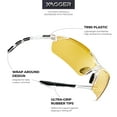 thumbnail image 2 of Xagger Polarized Lightweight UV400 Wrap Around Sport Sunglasses for Men Women Baseball Softball Running Glasses, 2 of 6