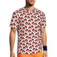 thumbnail image 2 of T Shirt For Men Gym T-Shirt For Men Watercolor Fruit Print Fashion Pretty Red Cherry Summer Tee Shir, 2 of 7