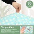 thumbnail image 2 of Tcwhniev Indoor Outdoor Round Fitted Vinyl Tablecloth, Flannel Backing, Elastic Edge, Waterproof Wipeable PVC Table Cover, Small Daisy Pattern, for Table of 43-55’’ Diameter, 2 of 9