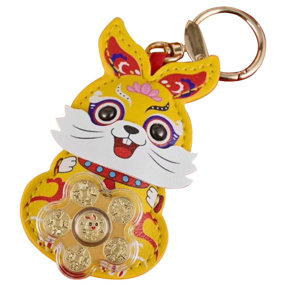 Amosfun Golden Keychain Bag Charm Lightweight Portable Compact Accessory for Purse or Backpack Decoration