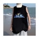 thumbnail image 2 of Hombres Camiseta Sin Mangas Casual Patrón Único Corte Exquisito Cómodo Transpirable para Gimnasio Playa Negro L, 2 of 8