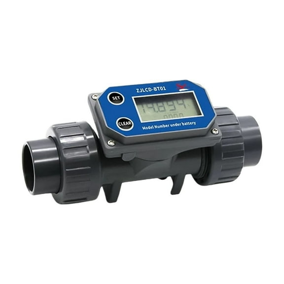 Digital Turbine Flow Meter Electronic LCD Display Flowmeter PVC Pipe Liquid Water for Farm Garden Irrigation Tools DN25/40/50 ,Durable Brass Construction