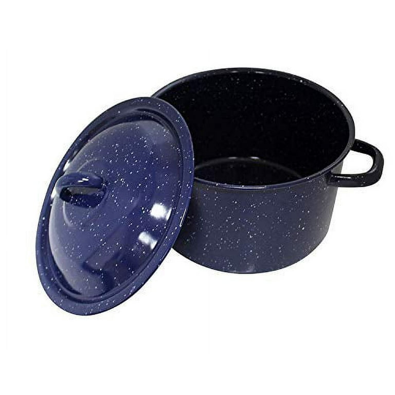 IMUSA MIR-10705 12 qt. Enamel Black Speckle Steam Pot