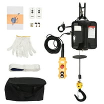 1100lbs Power Electric Hoist Winch Wire & Wireless Remote Control Portable Winch Cranefor