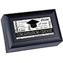 Congratulations Graduate Black Graduation Musical Jewelry Box Plays Wonderful World