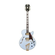 D'Angelico Deluxe SS Semi-Hollow Electric Guitar w/ Stairstep Tailpiece - Matte Powder Blue