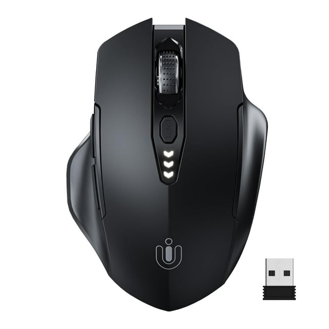 Ratón inalámbrico Uineer recargable de 2,4 GHz, 4 niveles DPI