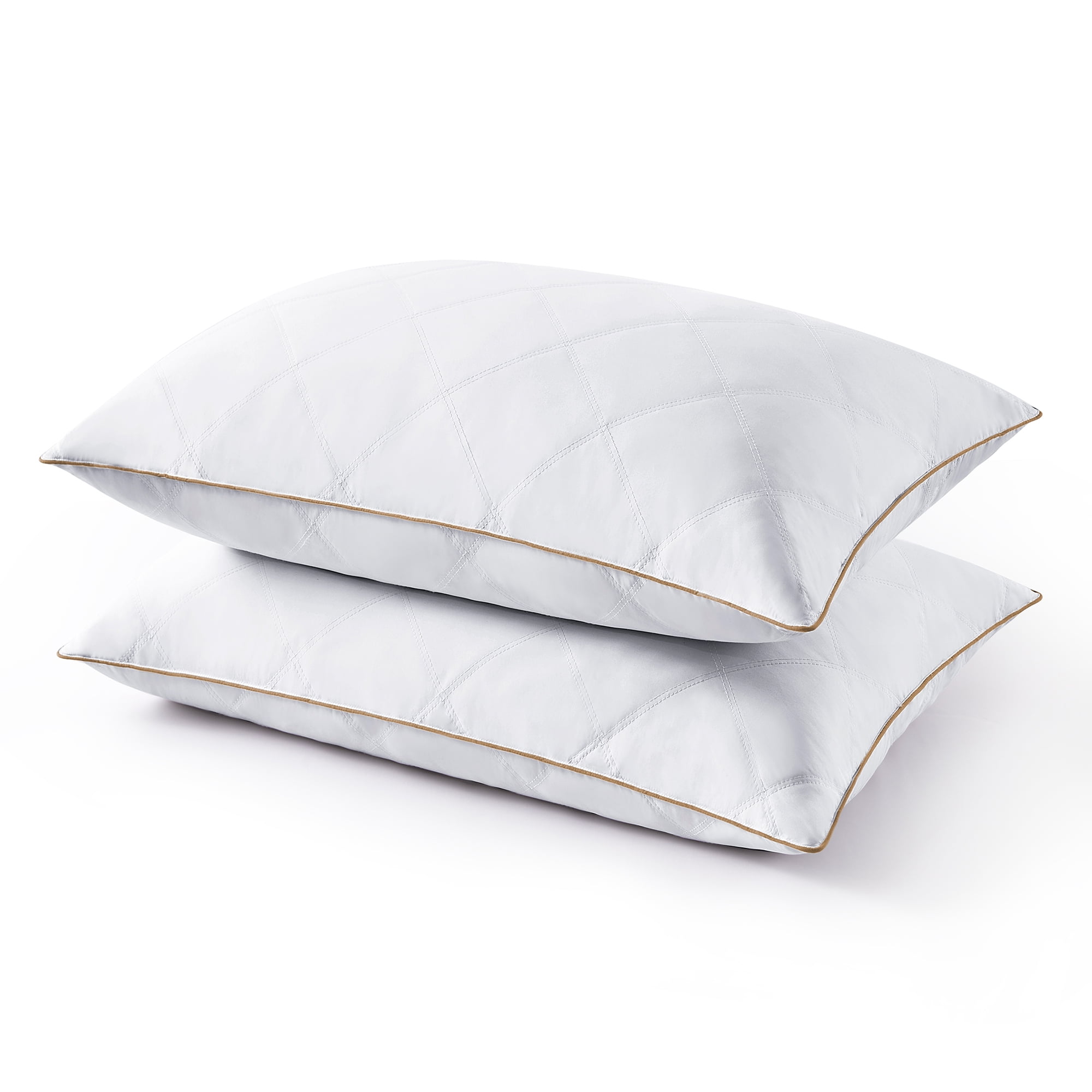 UNIKOME Down Pillows for Bed Natural Goose Feather Down Quilted Pillows