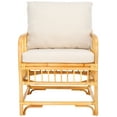 thumbnail image 2 of Safavieh Reiley Coastal Rattan and Linen Dining Arm Chairs, White/Natural, 2 of 6