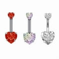 thumbnail image 2 of Racing Butterfly Heart Belly Button Ring Navel Piercing Ring Stainless Steel Belly Piercing Ring, 2 of 8