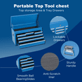 thumbnail image 3 of Tcbosik Lockable Tool Chest with Detachable Top Tool Box, 8-Drawer Rolling Tool Storage Cabinet with Wheels & Side Hooks, Metal Tool Cart for Garage, Workshop, Blue, 3 of 6