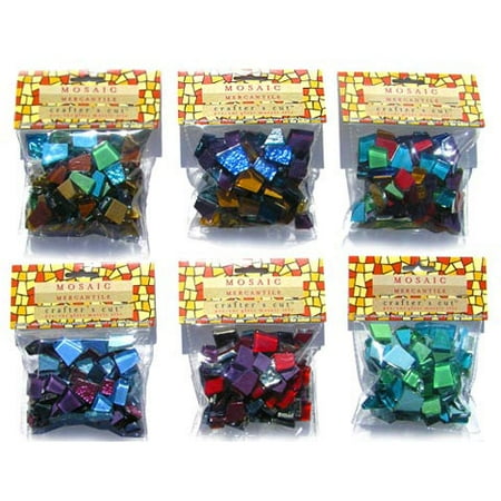 Princess Mosaic - Mosaic Mercantile - Crafter's Cut Pre-Cut Mosaic Tiles - Harmonious Mixes - Princess Mix, 1/2 lb. Bag