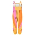 thumbnail image 4 of Penkiiy Baby Backless Strap Slouch Jumpsuit for Toddler Girls Cute Harem Halter Romper Pants with Pockets 5-6 Years Multicolor, 4 of 5