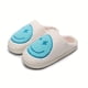 thumbnail image 1 of Zapatillas Kawaii con patrón de cara de sonrisa relámpago, lindos zapatos forrados de felpa, cómodas zapatillas de interior para el hogar, 1 of 4
