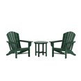 thumbnail image 2 of Westin Outdoor Weather Resistant HDPE Plastic Adirondack Chair - Dark Green (Set of 3), 2 of 6